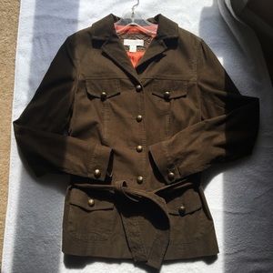 Green Corduroy Jacket size 4 Casual Corner
